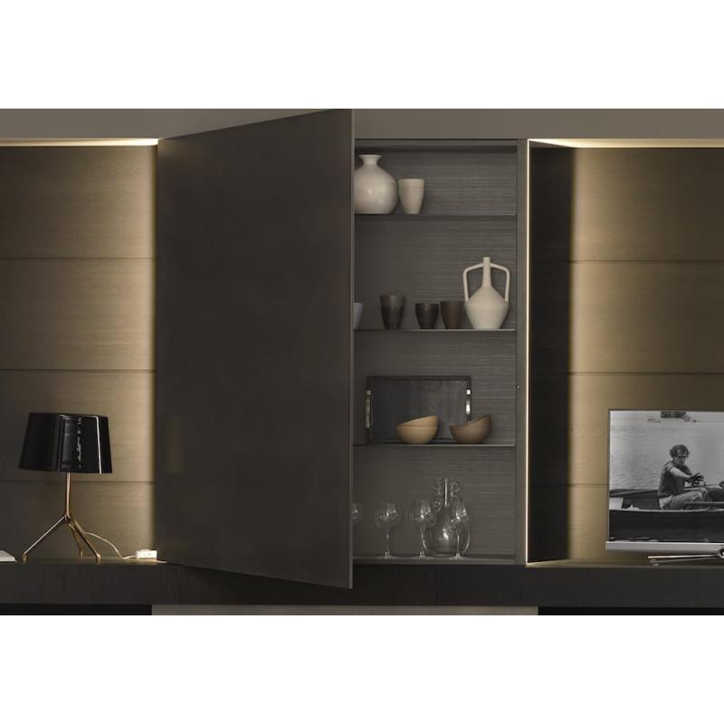 Salon Blade en metal y madera 1 800x450 - Muebles para TV de diseño