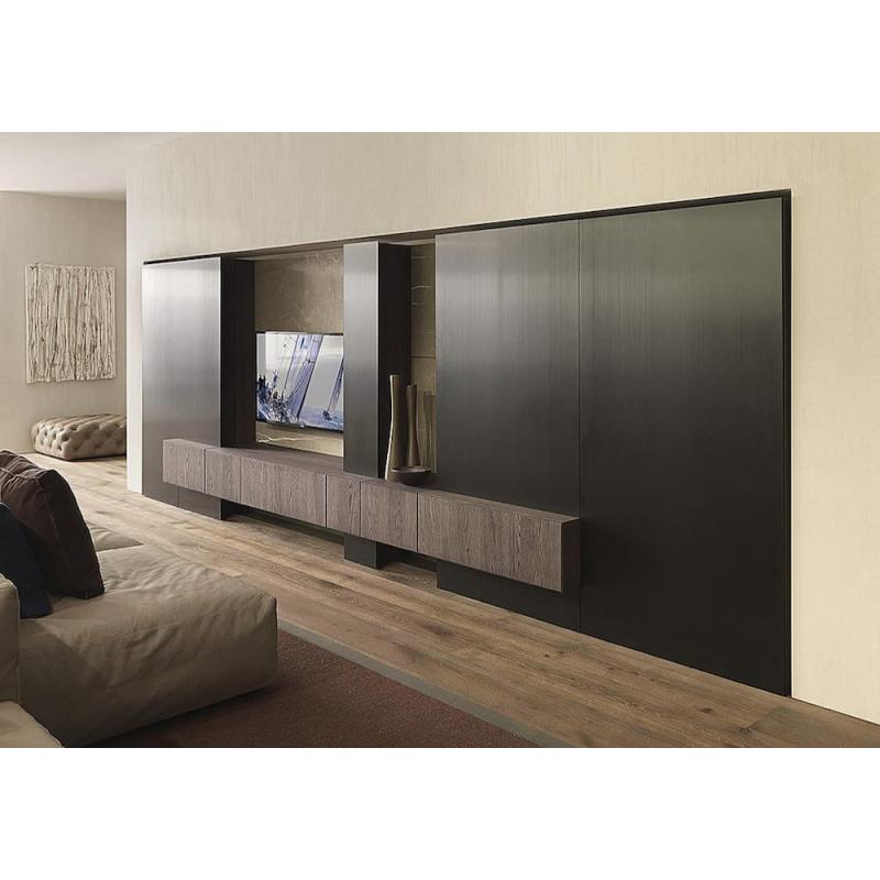 Salon Blade en metal y madera 800x450 - Muebles para TV de diseño