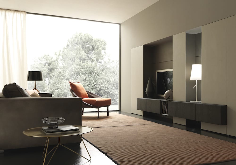 Salon BladeMore en madera y resina cemento - Muebles para TV de diseño