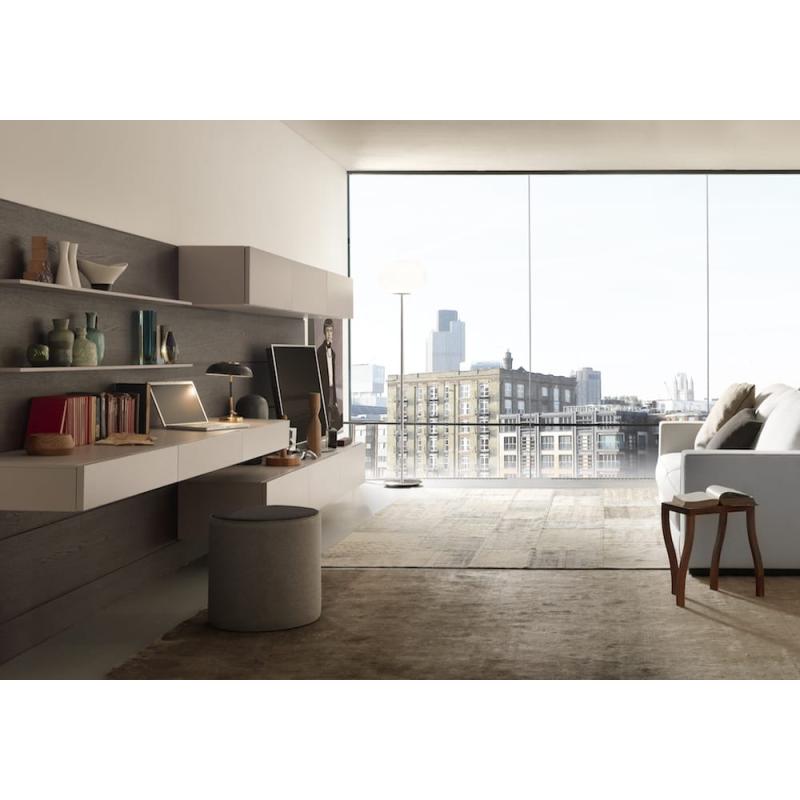 Salon Moon en lacado mate y madera 800x450 - Muebles para TV de diseño